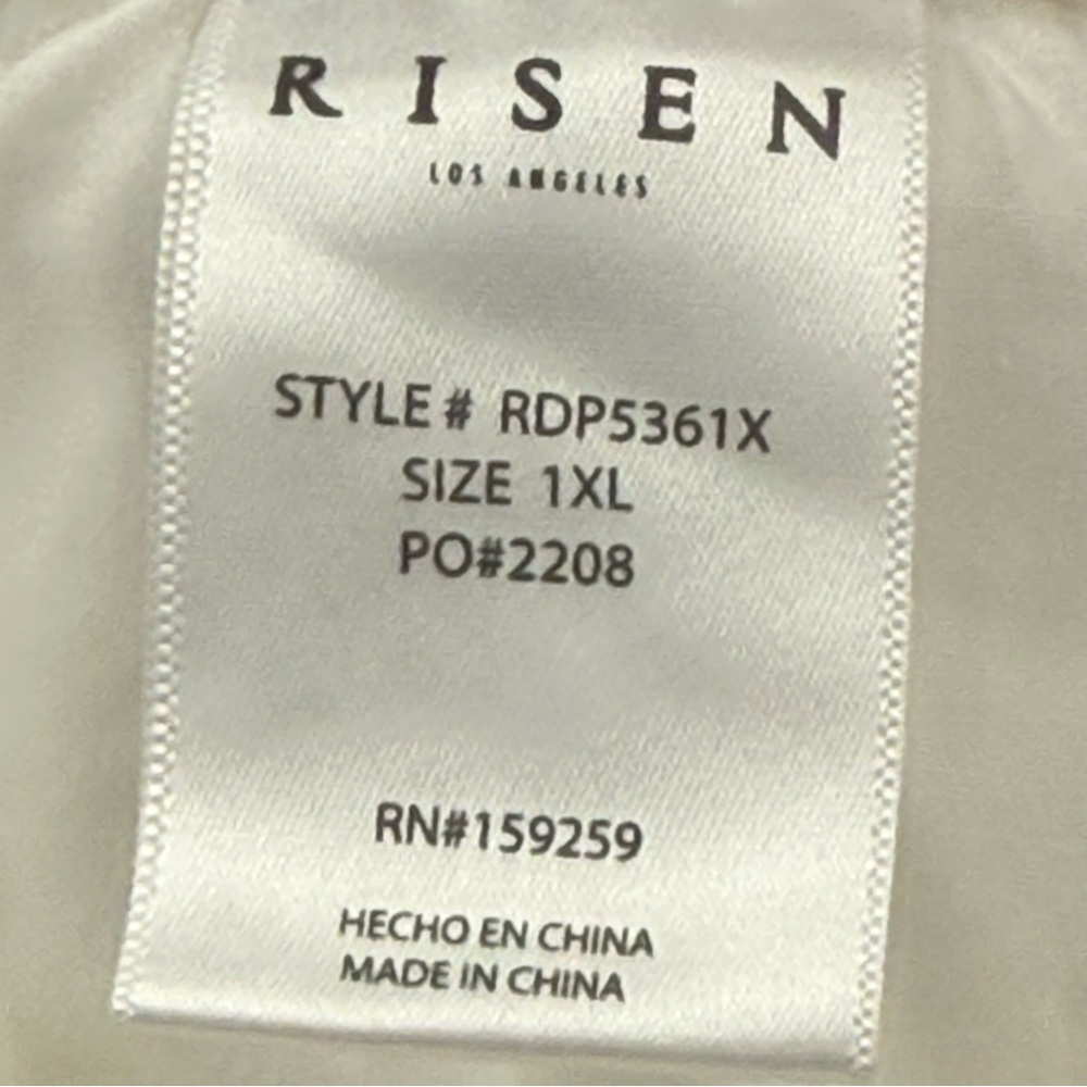 NWT Risen Los Angeles Flare Jeans Raw Hem High Waist Boho Stretch Jeans Size 1X - Picture 11 of 12